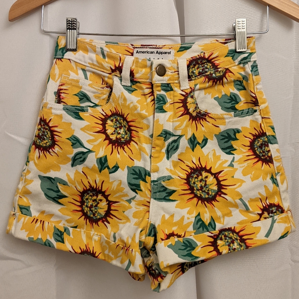 American Apparel sunflower high rise denim shorts - size 24/25